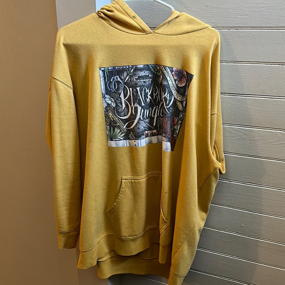 Cute Yellow Hoodie With Art